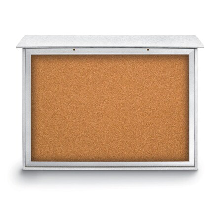 United Visual Products Indoor Enclosed Combo Board, 48"x36", White Frame/Black Porc & Rubber UVCB4836W-BLKPORC-RUBBER